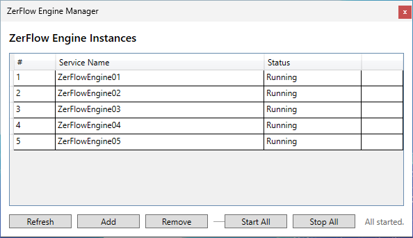 ZerFlow Engine Manager