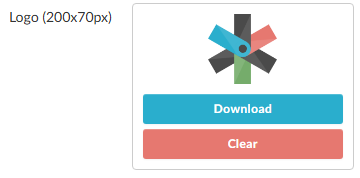 Download button for logo and banner AdminWeb
