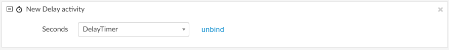 Only seconds are shown when the field is bound to a variable