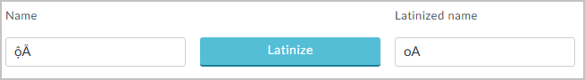 Result of latinize function
